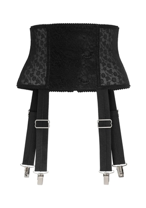 Dolce & Gabbana lace-appliqué suspender belt - Black