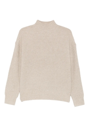 Calvin Klein high-neck ribbed sweater - Neutrals