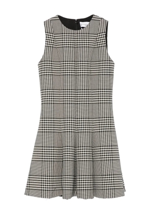 Brandon Maxwell The Sophie checked mini dress - Grey