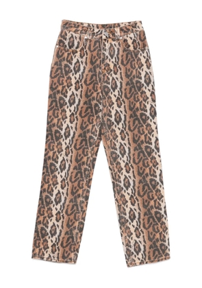 House of Sunny animal-print jeans - Brown