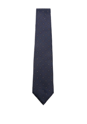 Barba floral-pattern tie - Blue