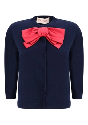 Valentino Garavani bow-detailed cardigan - Blue