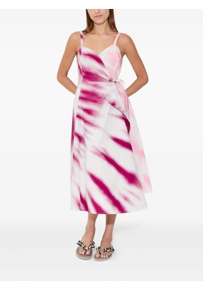 Rosie Assoulin tie-dye wrap midi dress - Pink