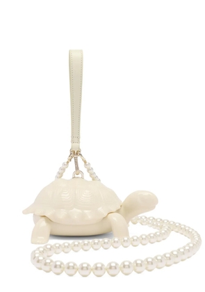 Simone Rocha turtle faux-pearl strap clutch bag - Neutrals