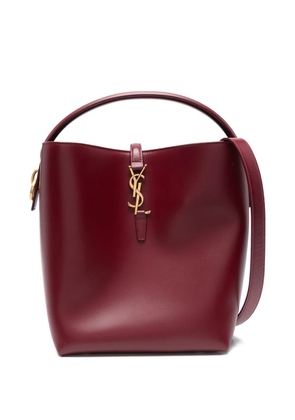 Saint Laurent logo-plaque shoulder bag - Red