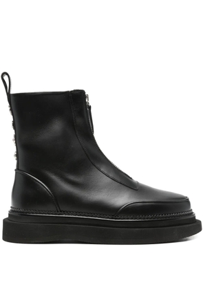 Toga Virilis zip-front embellished boots - Black