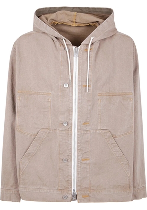 sacai denim jacket - Neutrals