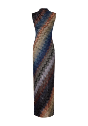 Missoni zigzag-pattern high-neck maxi dress - Multicolour