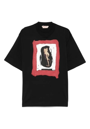 Marni painted nude T-shirt - Black