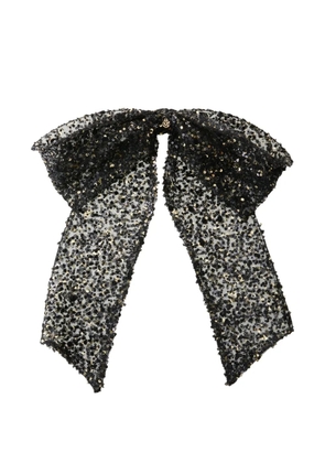 Maison Michel sequin-embellished bow tie - Black