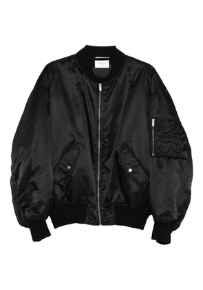 Saint Laurent button-fastening bomber jacket - Black