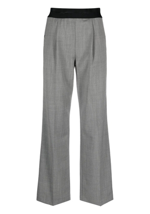 Helmut Lang herringbone elasticated-waistband trousers - Black