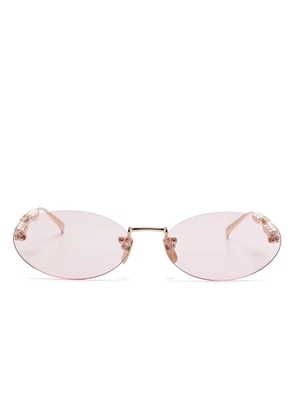 Gucci Eyewear oval-frame sunglasses - Gold