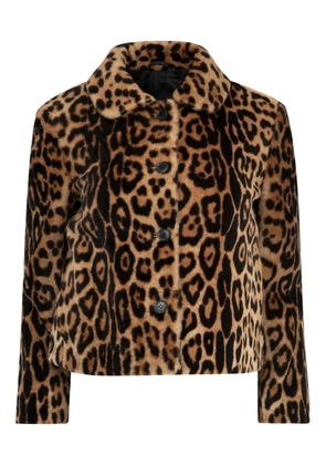 Nili Lotan Montmartre leopard-print shearling jacket - Brown