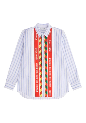 Comme Des Garçons Shirt striped logo shirt - White