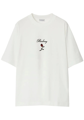 Burberry Rose cotton T-shirt - White