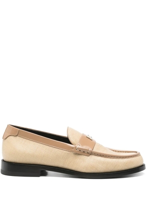 Victoria Beckham logo-plaque loafers - Neutrals
