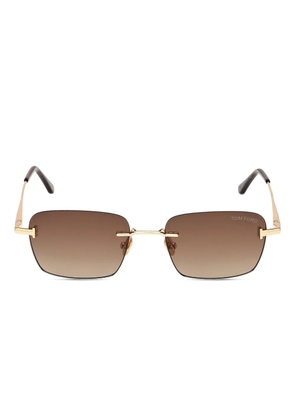 TOM FORD Eyewear square-frame rimless sunglasses - Gold