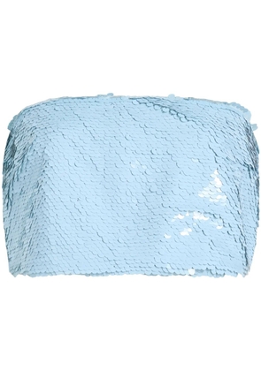 Cinq A Sept Jupiter sequinned crop top - Blue
