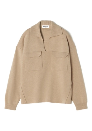 Lanvin patch-pocket sweater - Neutrals