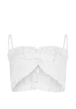 Philosophy Di Lorenzo Serafini ruffled bow top - White
