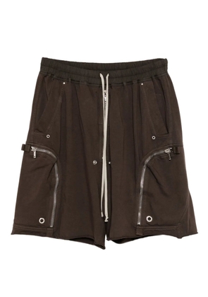 Rick Owens DRKSHDW eyelet-embellished cotton shorts - Brown