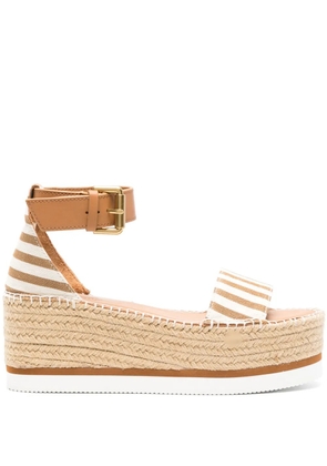 See by Chloé striped platform espadrilles - Neutrals