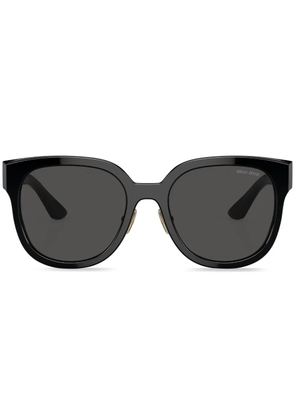 Miu Miu Eyewear logo-lettering D-frame sunglasses - Black