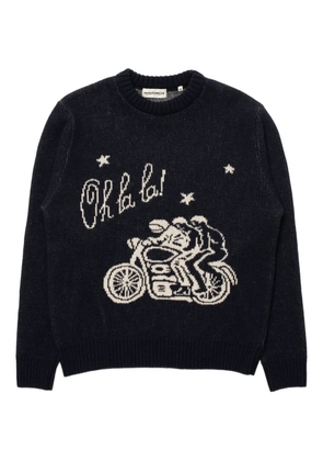 CARNE BOLLENTE Ménage à Trois Oh La La graphic sweater - Blue