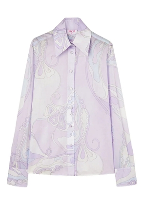 PUCCI orchidee-print cotton shirt - Purple
