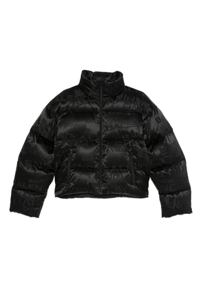 Balenciaga logo-print quilted puffer jacket - Black