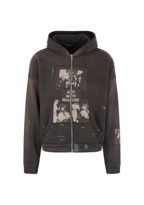 Enfants Riches Déprimés graphic-print zip-up hoodie - Black