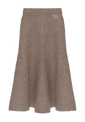 Burberry ribbed-knit flared skirt - Neutrals