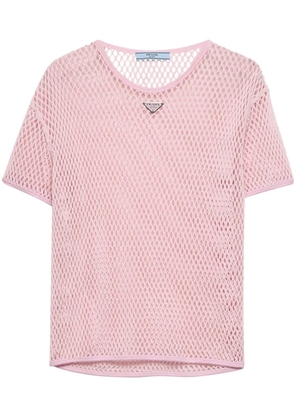 Prada mesh T-shirt - Pink