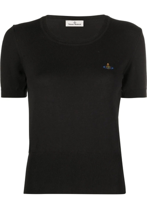 Vivienne Westwood Bea Orb-embroidered knitted top - Black