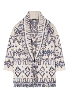 Alanui Grunge Beat cardigan - White