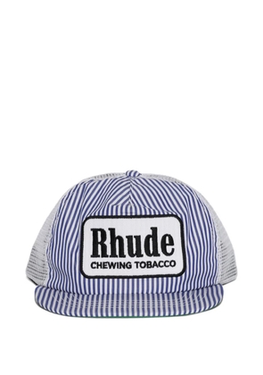 RHUDE striped logo-patch baseball cap - Blue