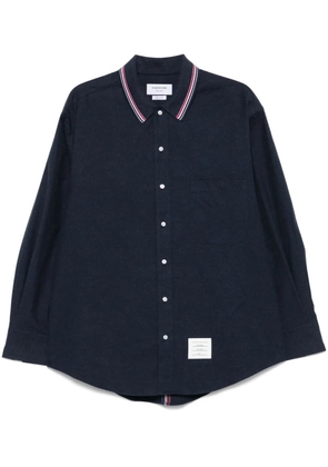 Thom Browne RWB stripe-print flannel shirt - Blue