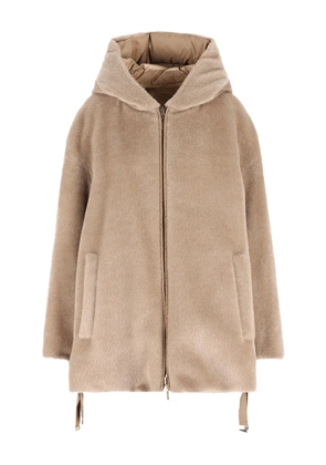 Max Mara reversible alpaca wool padded coat - Brown