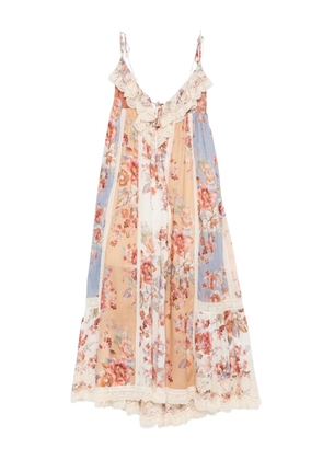 ZIMMERMANN floral lace midi dress - Neutrals