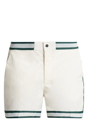 CHÉ Baller striped swim shorts - White
