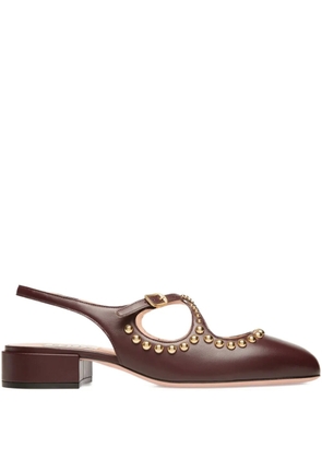 Bally 30mm Ballyrina orb-embellished heeled pumps - Brown