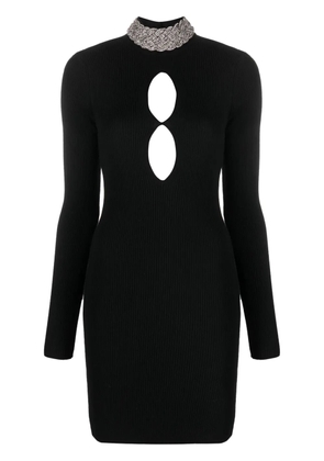 Giuseppe Di Morabito cut-out ribbed-knit minidress - Black