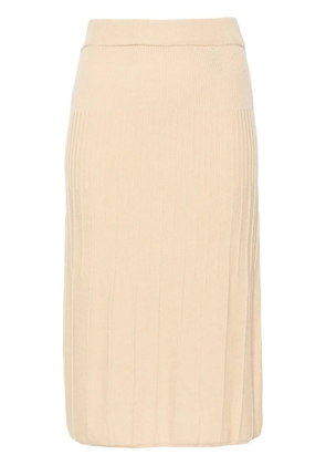 JOSEPH merino midi skirt - Neutrals