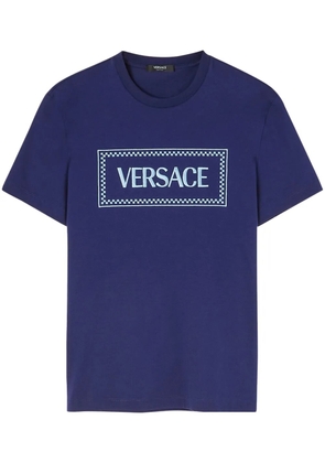 Versace 90s Logo embroidered T-shirt - Blue