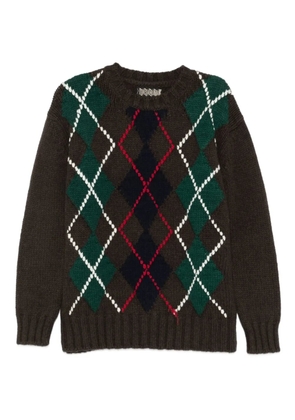 Baracuta argyle-knit jumper - Brown