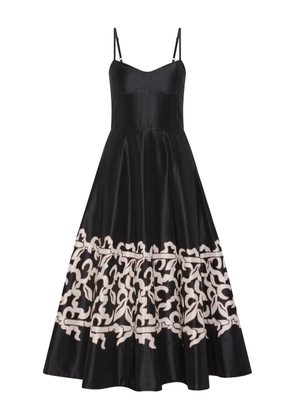 Rebecca Vallance Sundia printed midi dress - Black