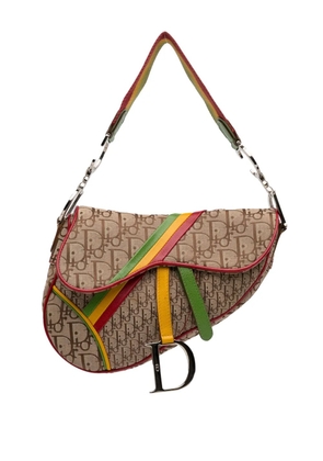 Christian Dior Pre-Owned 2004 Diorissimo Rasta Saddle shoulder bag - Brown