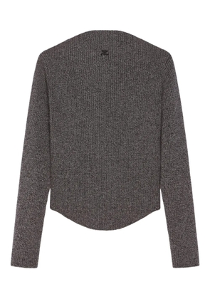 Courrèges ribbed-knit sweater - Grey
