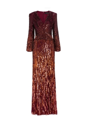 Jenny Packham Cosmos maxi dress - Red